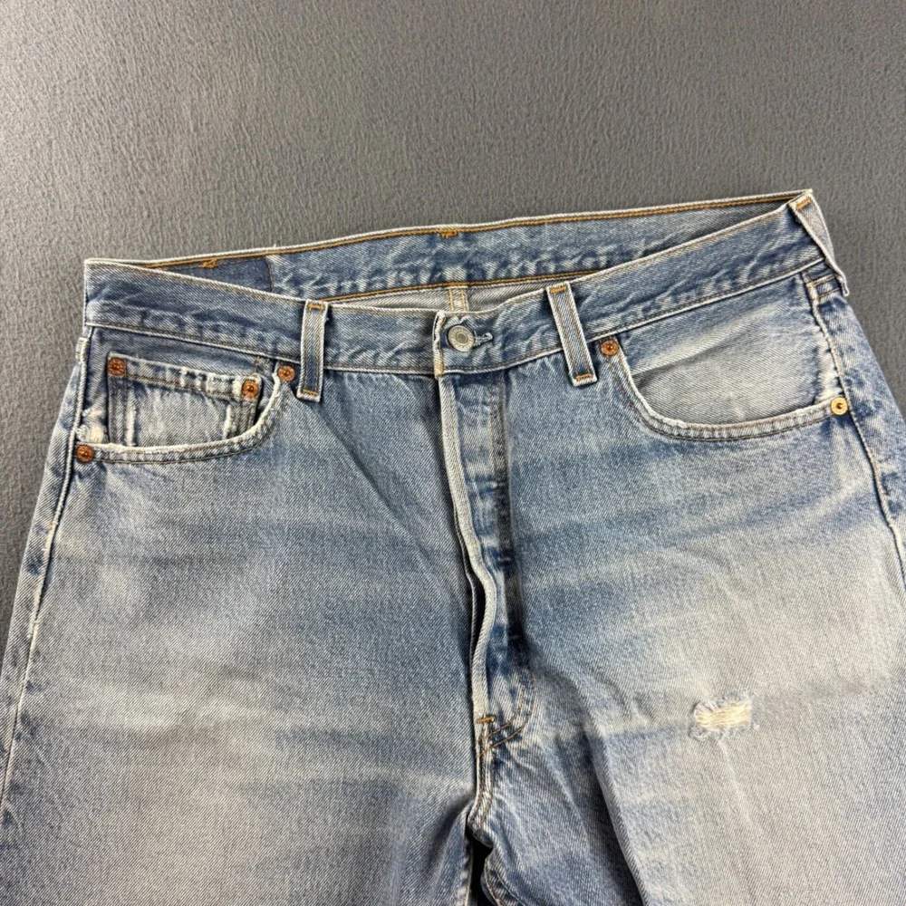 Vintage USA Levis 501 Jeans Men's 36x30 (Fits 34x30) Blue Paint Splatter Faded
